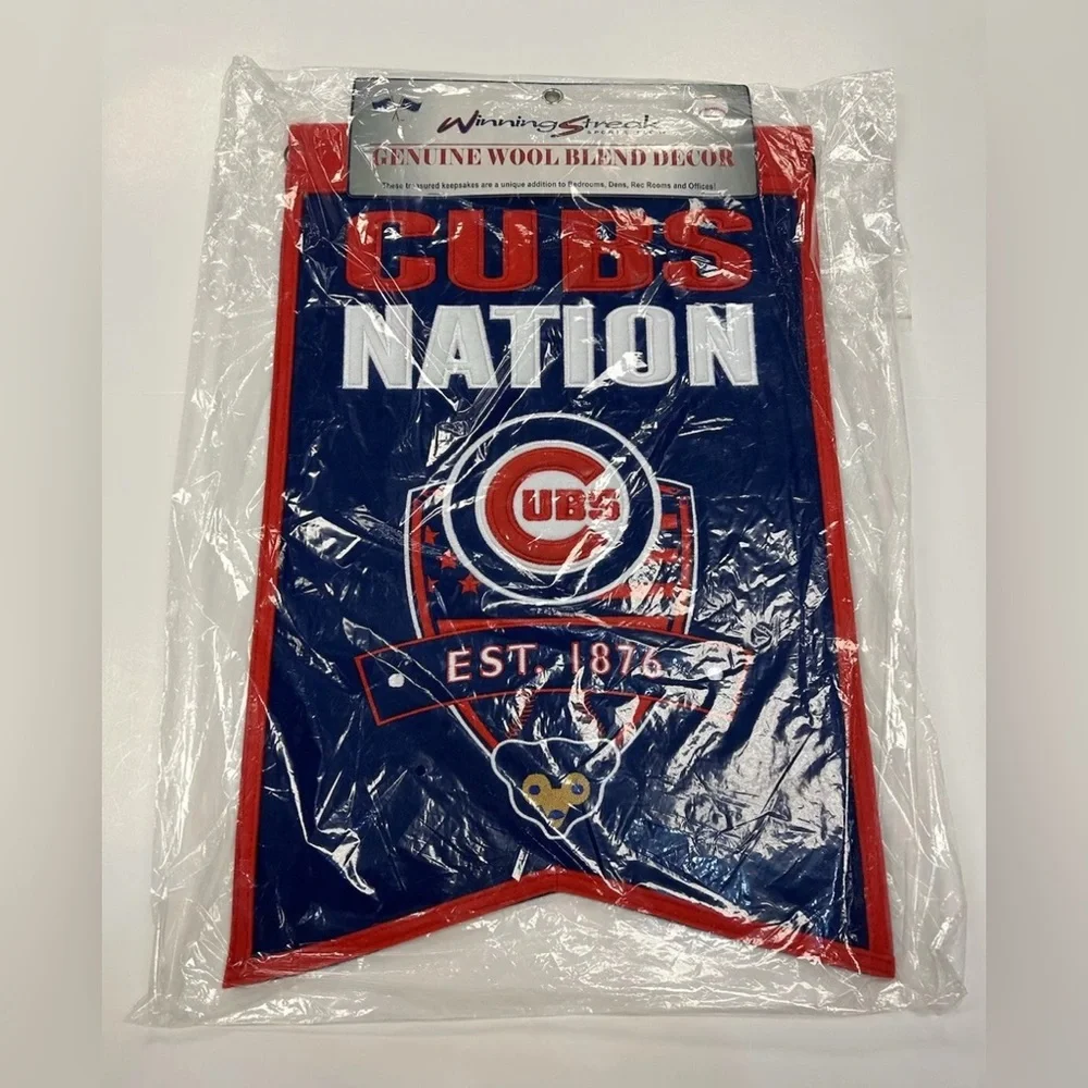 Cubs Nation Blue‎ and Red Wool Wall Banner
